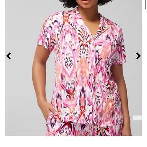 Soma cool nights pajama set in color morroccan ikat pink!